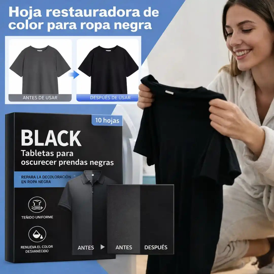 Tu Ropa Negra Como Nueva en 1 Solo Lavado – Restaurador de Color