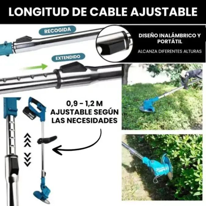 Guadaña Podadora Desbrozadora Electrica - Con batería extra