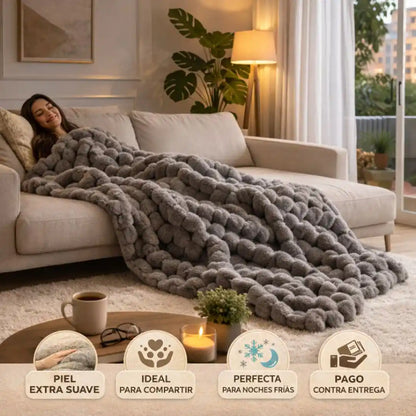 cobija piel de conejo