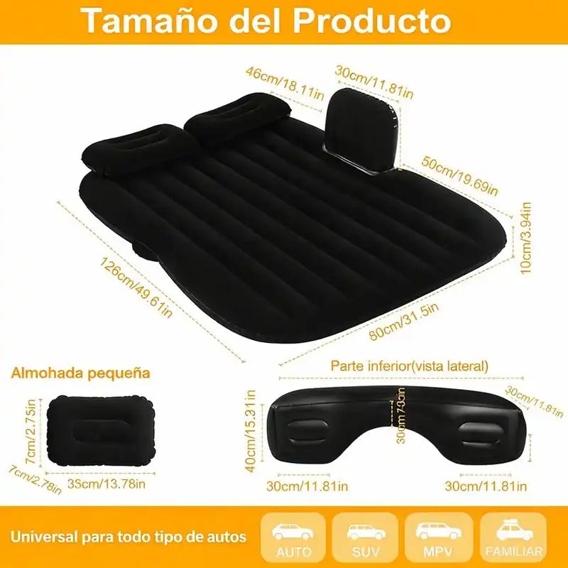 Colchón Inflable Premium + Kit Completo (Fácil de Inflar y Súper Cómodo)